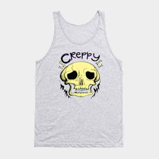 Creppy Halloween Skull T Tank Top